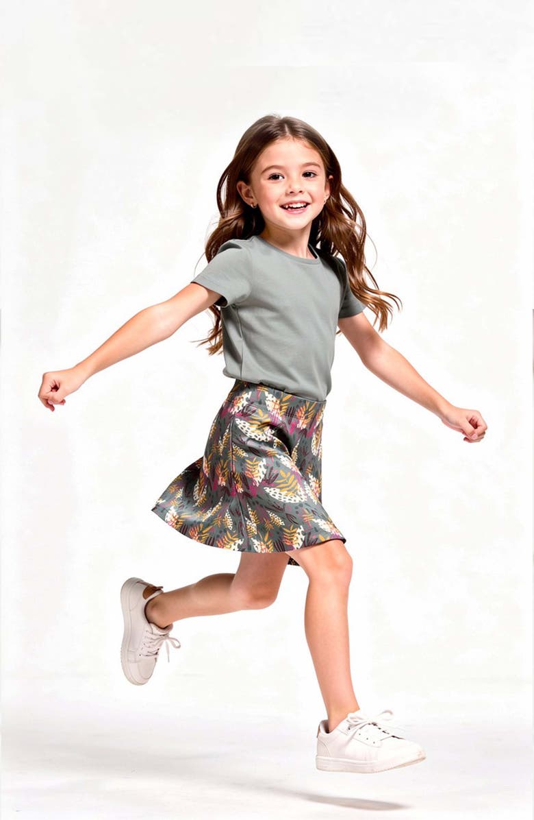 Mightly Organic Cotton Girls Pocket Skorts, Alternate, color, Whimsy