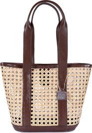 Jelavu Sandi Rattan & Leather Tote Bag