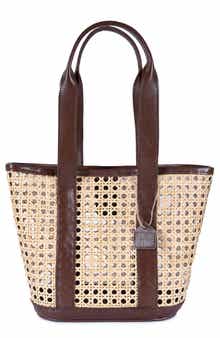 Jelavu Sandi Rattan & Leather Tote Bag
