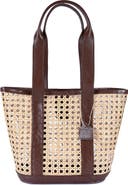 Jelavu Sandi Rattan & Leather Tote Bag