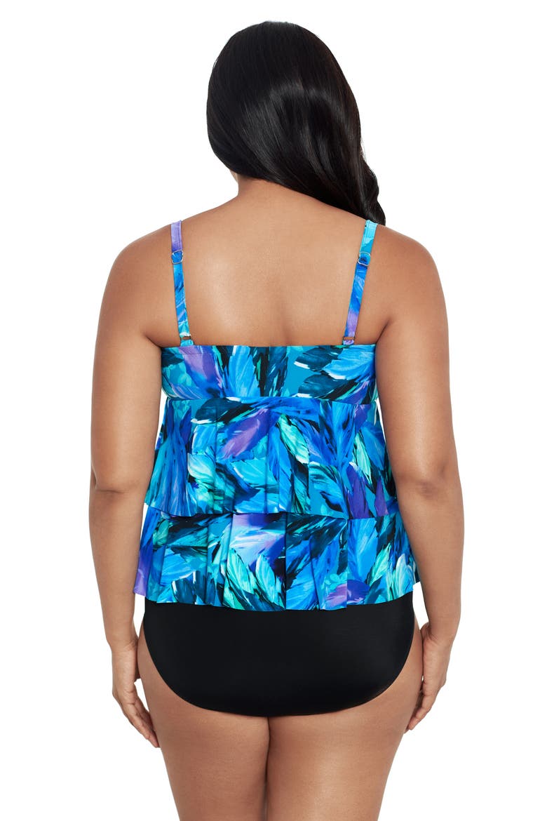 Rylee V-Neck Tankini Swimsuit Top, Alternate, color, Swaying Tropics