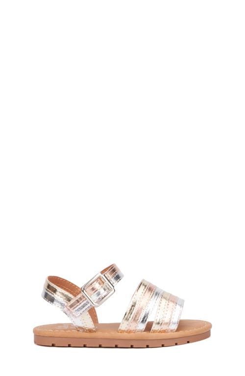 Olivia Miller Kids' Rainbow Metallic Sandal In Metallic