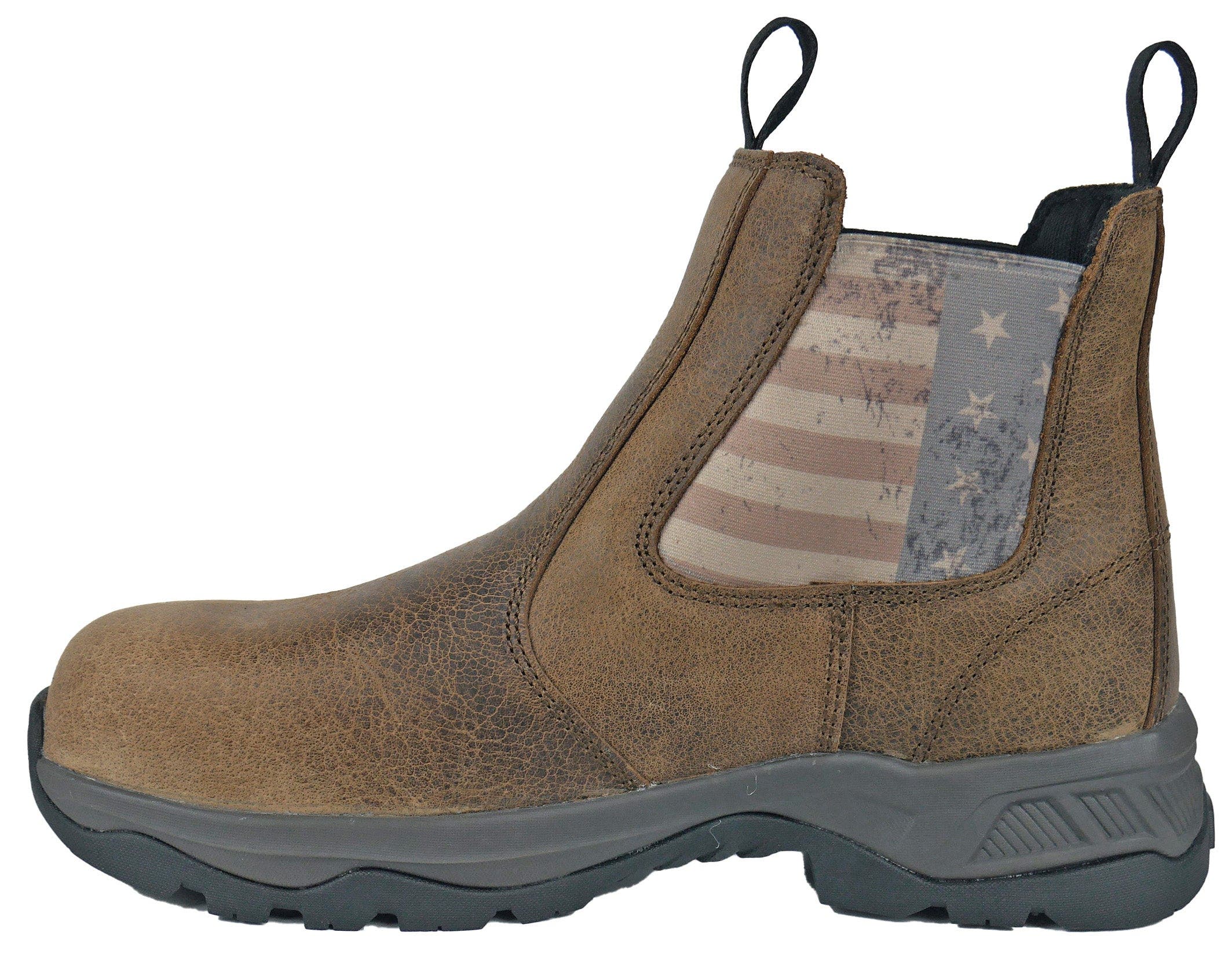 Hoss Boot Company HOSS Old Glory Distressed Composite Toe Work Boot, Alternate, color, Brown