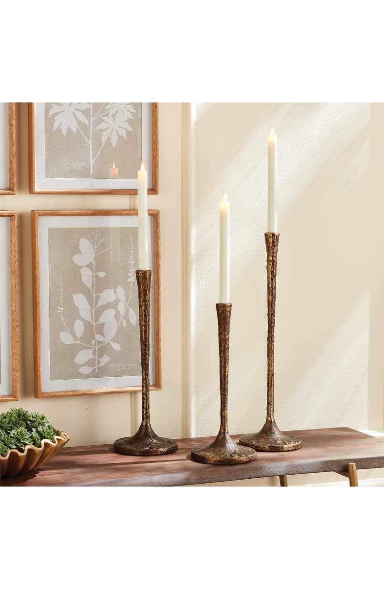 Napa Home & Garden Burke Taper Holders Set of 3, Alternate, color, Gold
