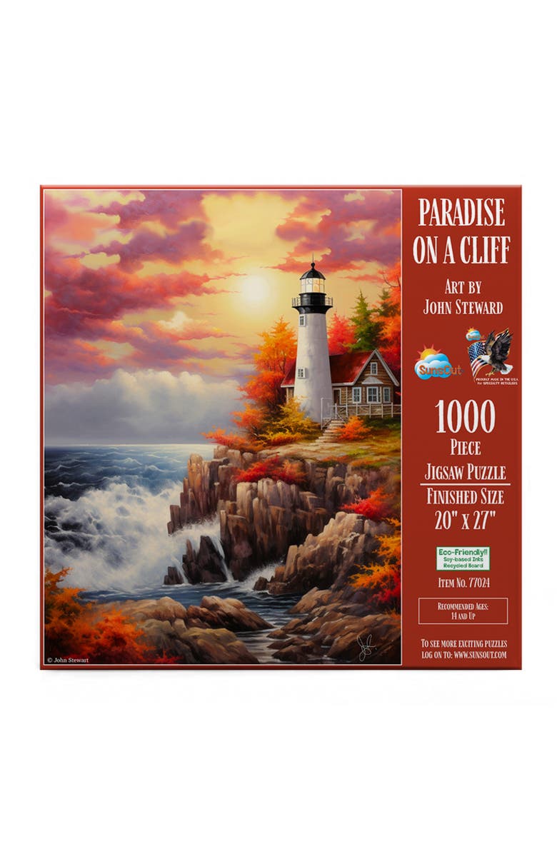 Sunsout Paradise on the Cliff 1000 piece Jigsaw Puzzle for Adults, Alternate, color, Multicolor