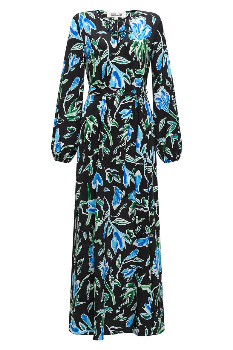 Vandy Floral Long Sleeve Maxi Dress, Alternate, color, TULIP FIELDS BLUE LG