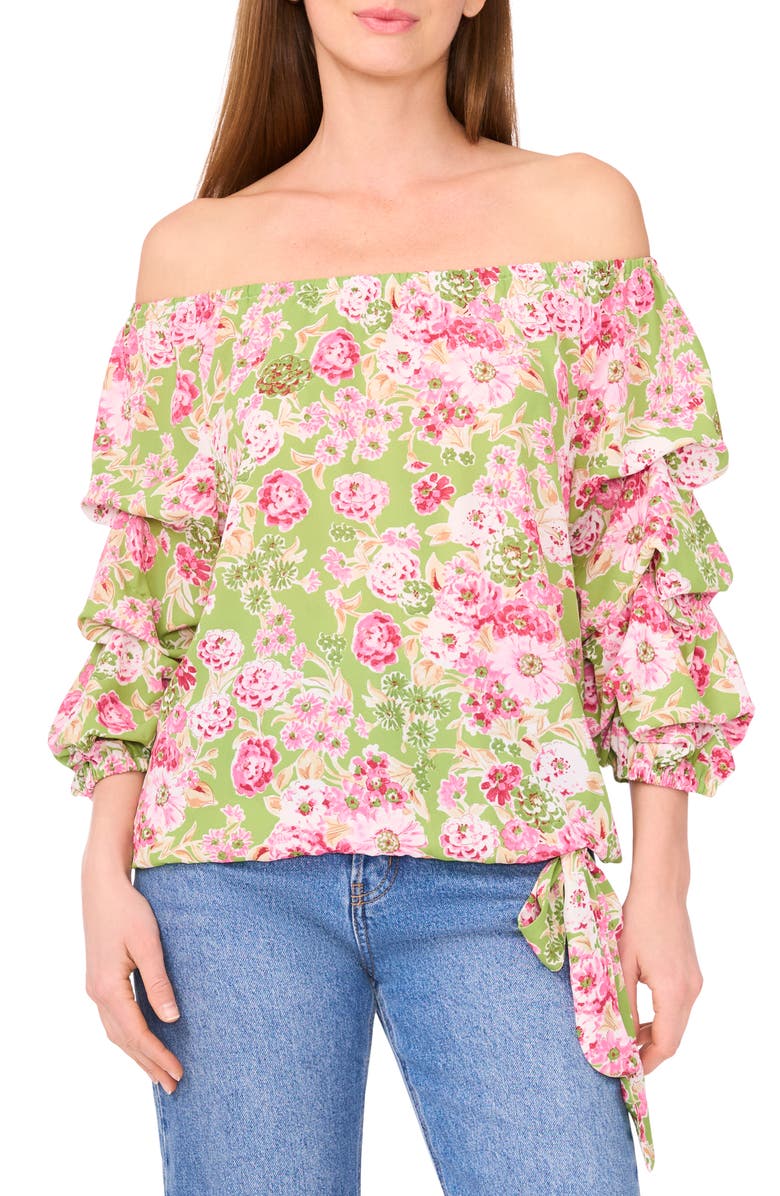 Off the Shoulder Lantern Sleeve Top