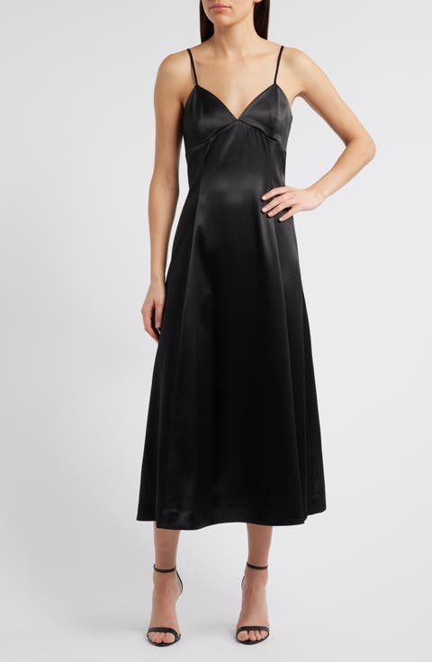 The Elodie Empire Waist Satin Gown