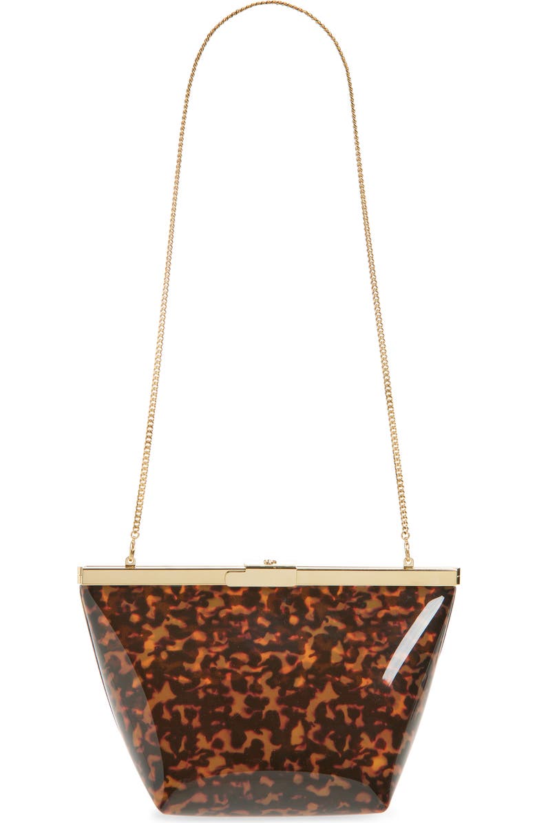 Jimmy Choo Ganache Transparent Tortoisehell Clutch, Alternate, color, Tortoiseshell