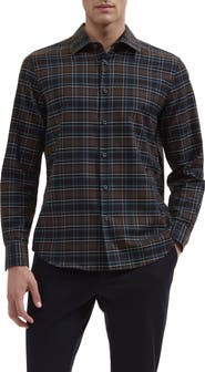 Bugatchi Julian Shaped Cotton and Cashmere Shirt