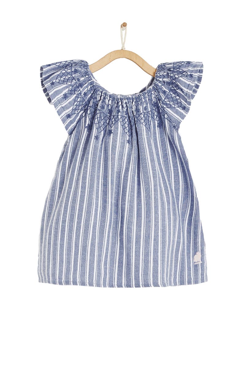 Babycottons Premium Cotton Rani Dress for Infant, Main, color, Blue