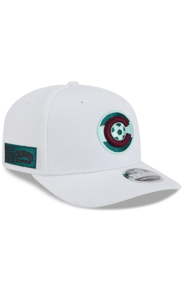 New Era Men's New Era White Colorado Rapids 2025 Jersey Hook 9SEVENTY Stretch-Snap Hat, Main, color, White