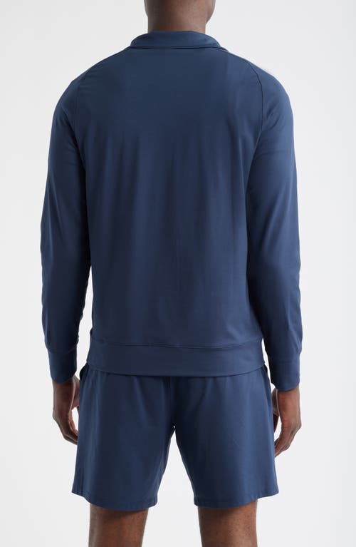Zella Live In Performance Quarter Zip Pullover In Blue