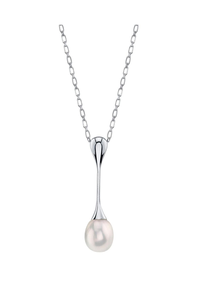 Freshwater Pearl Long Teardrop Pendant, Main, color, White Pearl