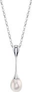 The Pearl Source Freshwater Pearl Long Teardrop Pendant