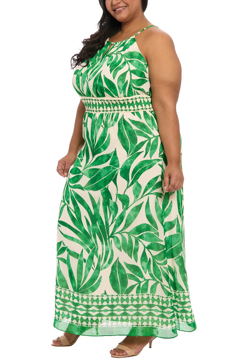 London Times Morris Tropical Maxi Sundress, Alternate, color,