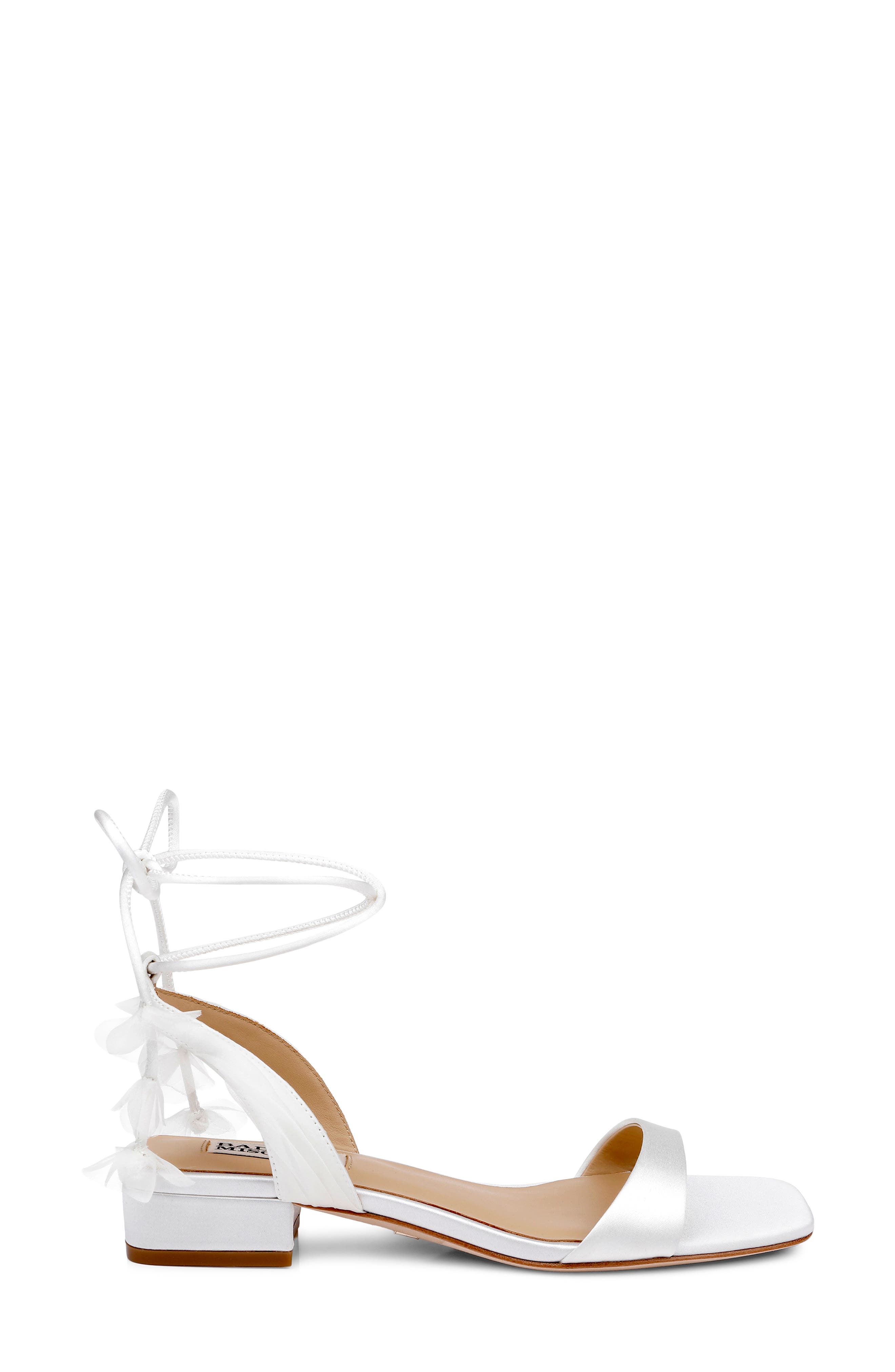 Badgley Mischka Collection Westfield Ankle Wrap Sandal, Alternate, color, White Satin
