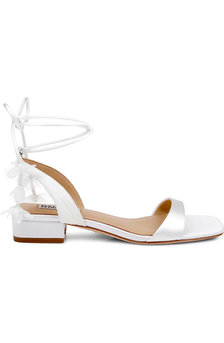 Badgley Mischka Collection Westfield Ankle Wrap Sandal, Alternate, color, White Satin