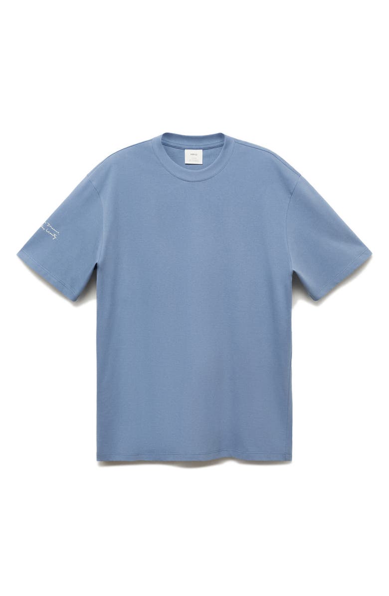 MANGO Relaxed Fit Graphic T-Shirt, Alternate, color, Blue
