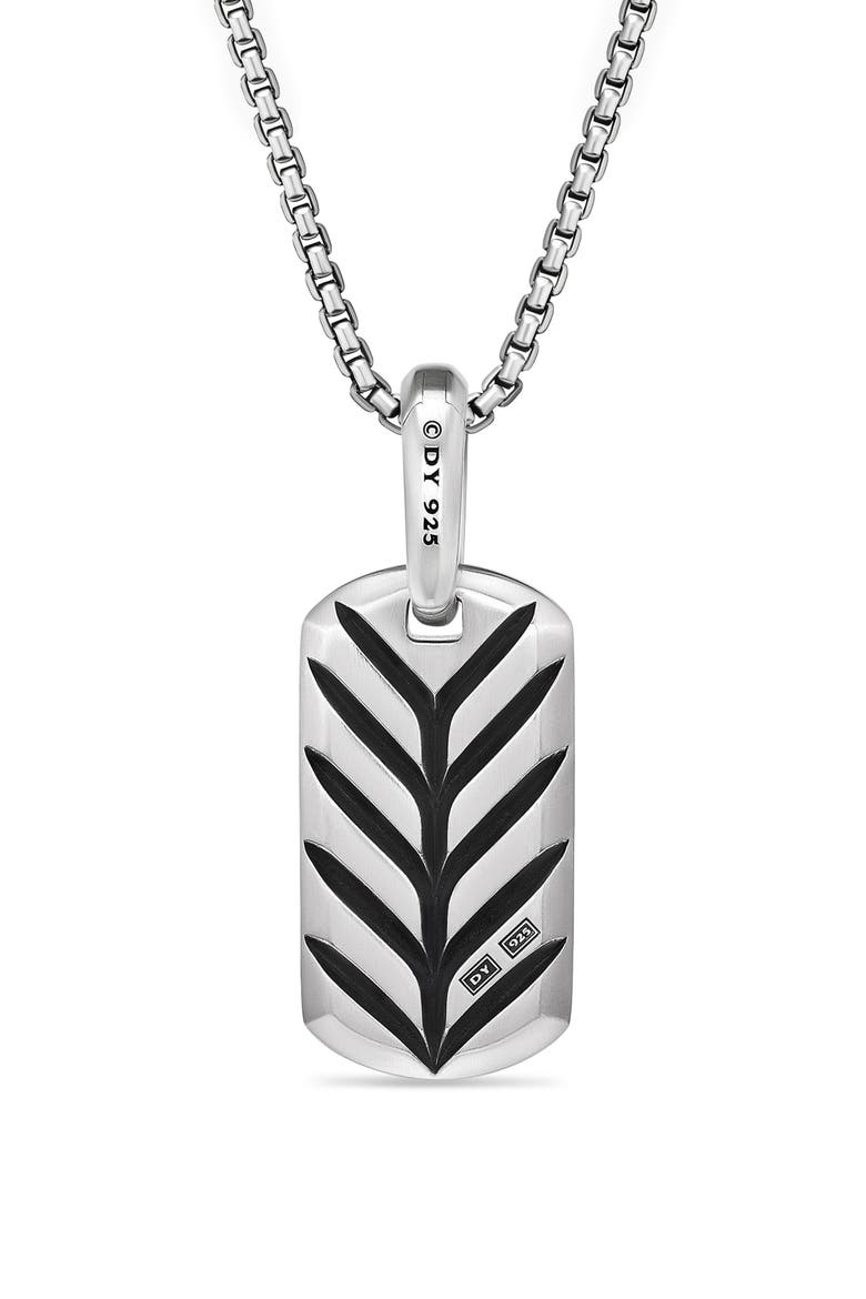 Men's Chevron Tag, 21mm, Alternate, color, STERLING SILVER/ DIAMOND