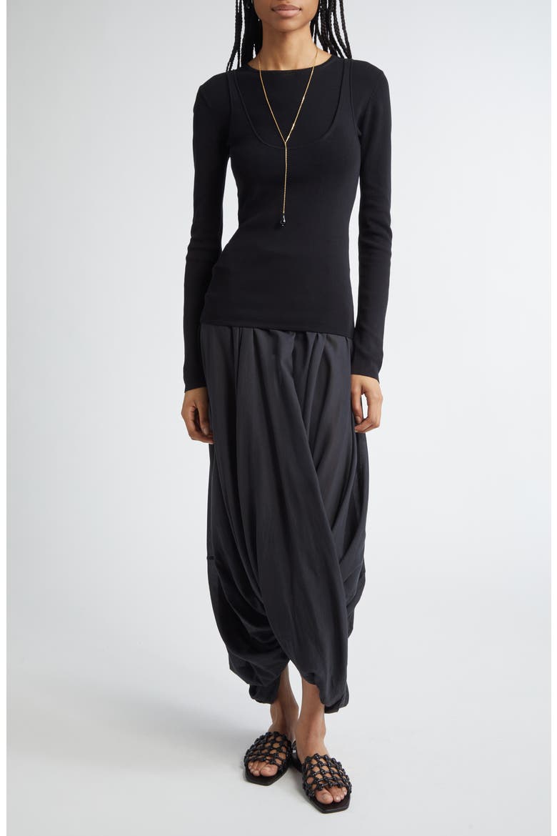 Compact Organic Cotton Top, Alternate, color, BLACK