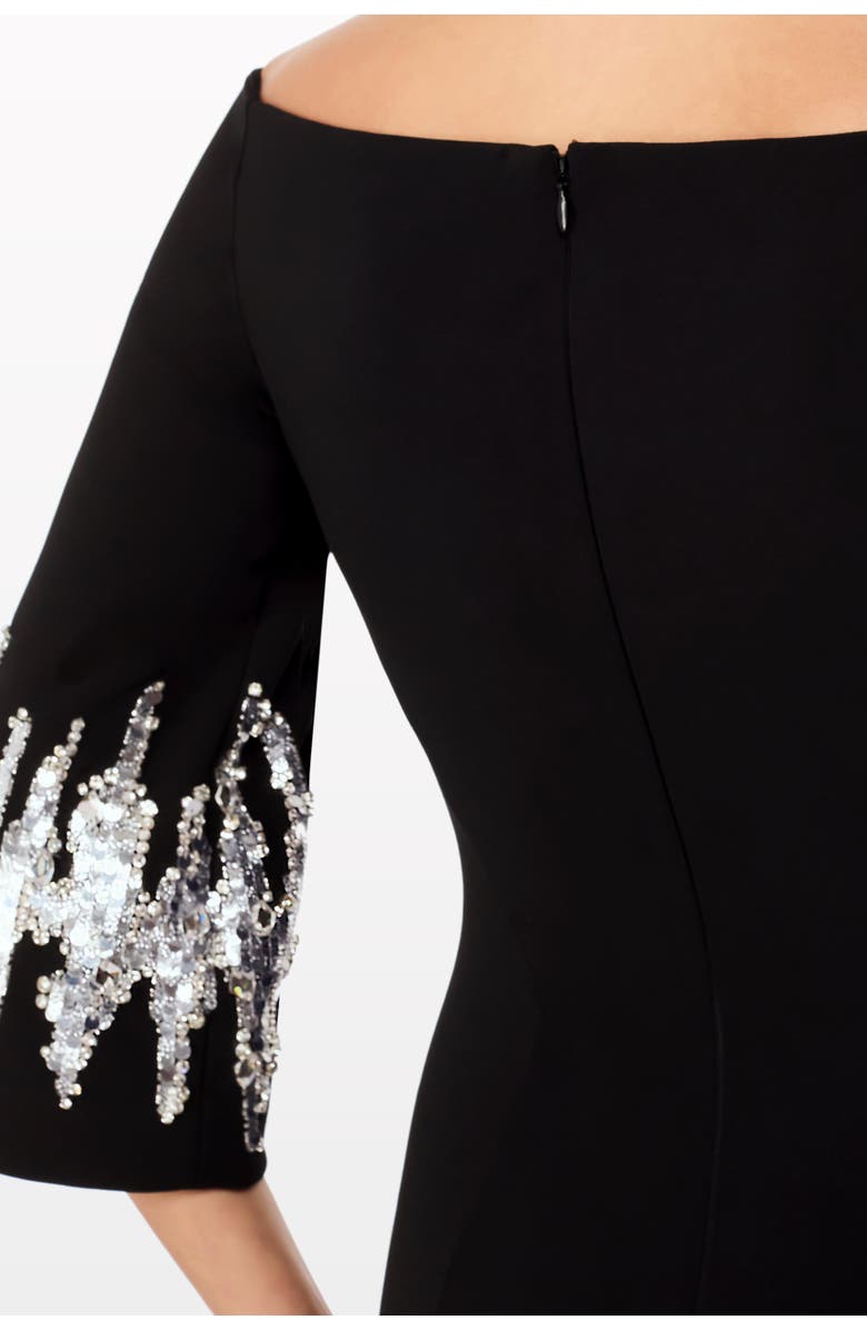 Jenny Packham Aster Sequin-Embellished Midi Dress, Alternate, color, Liquorice