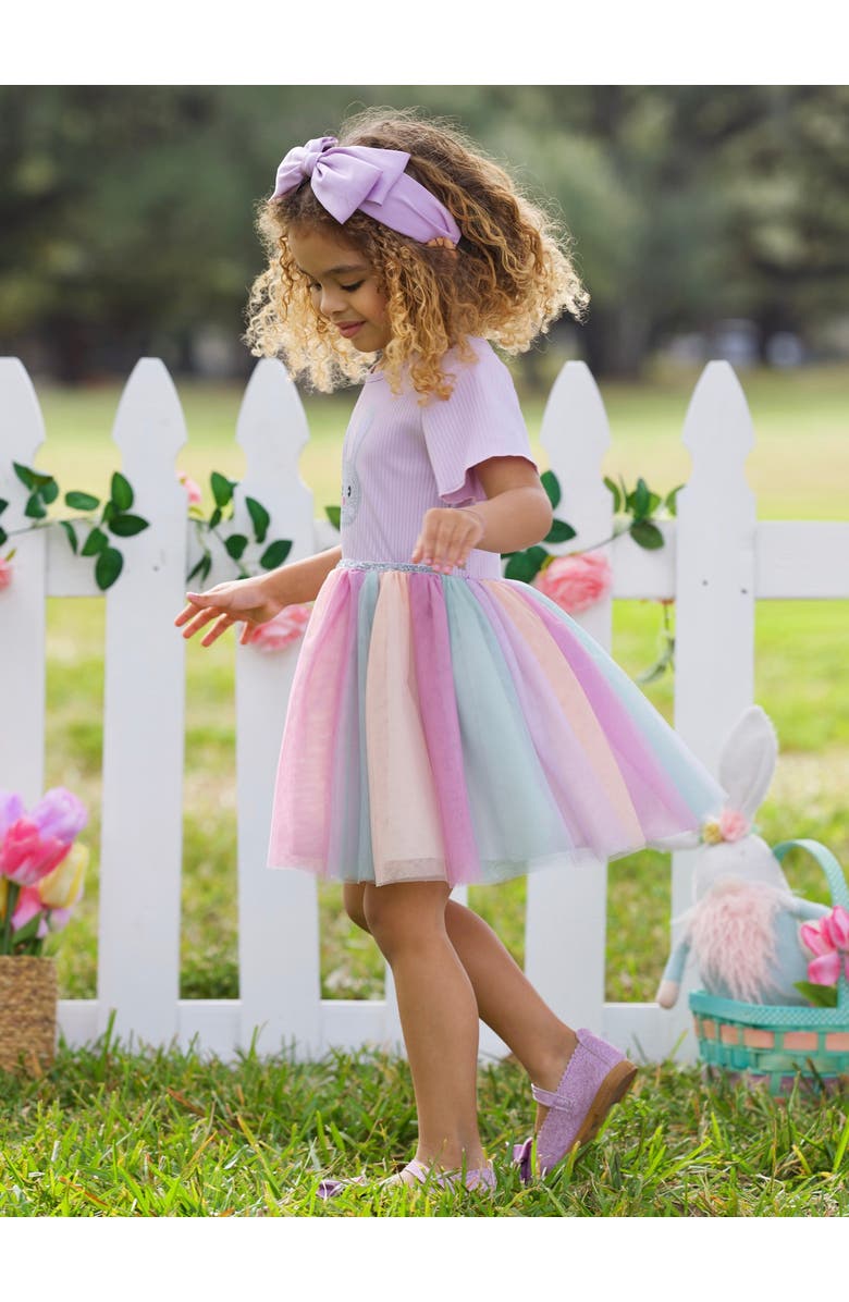 Mia Belle Girls Girls Pastel Bunny Tutu Dress, Alternate, color, 