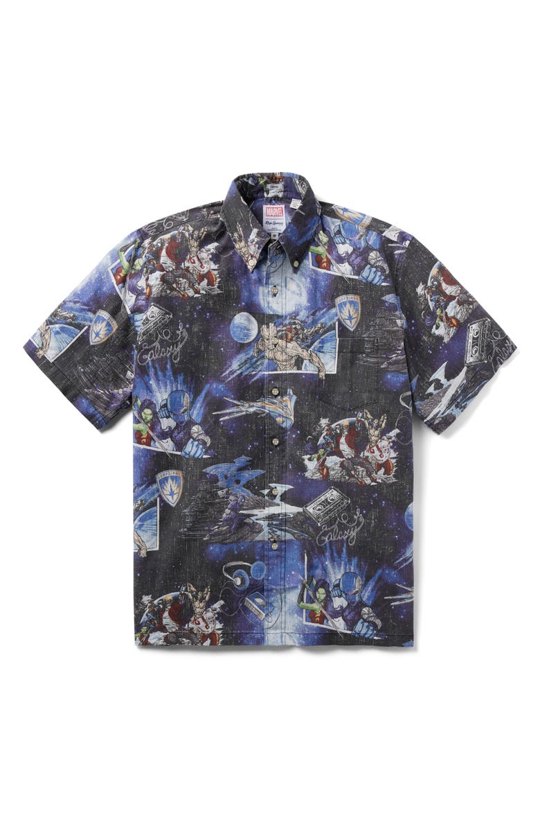 Reyn Spooner Guardians of the Galaxy Classic Fit Short Sleeve Button-Down Shirt, Main, color,