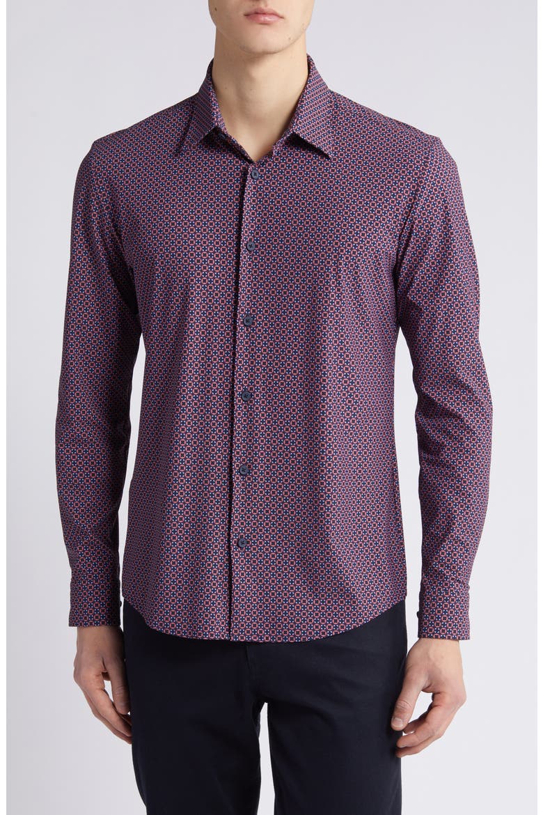 Roan Ken Short Sleeve Button-Up Shirt, Main, color, OPEN RD