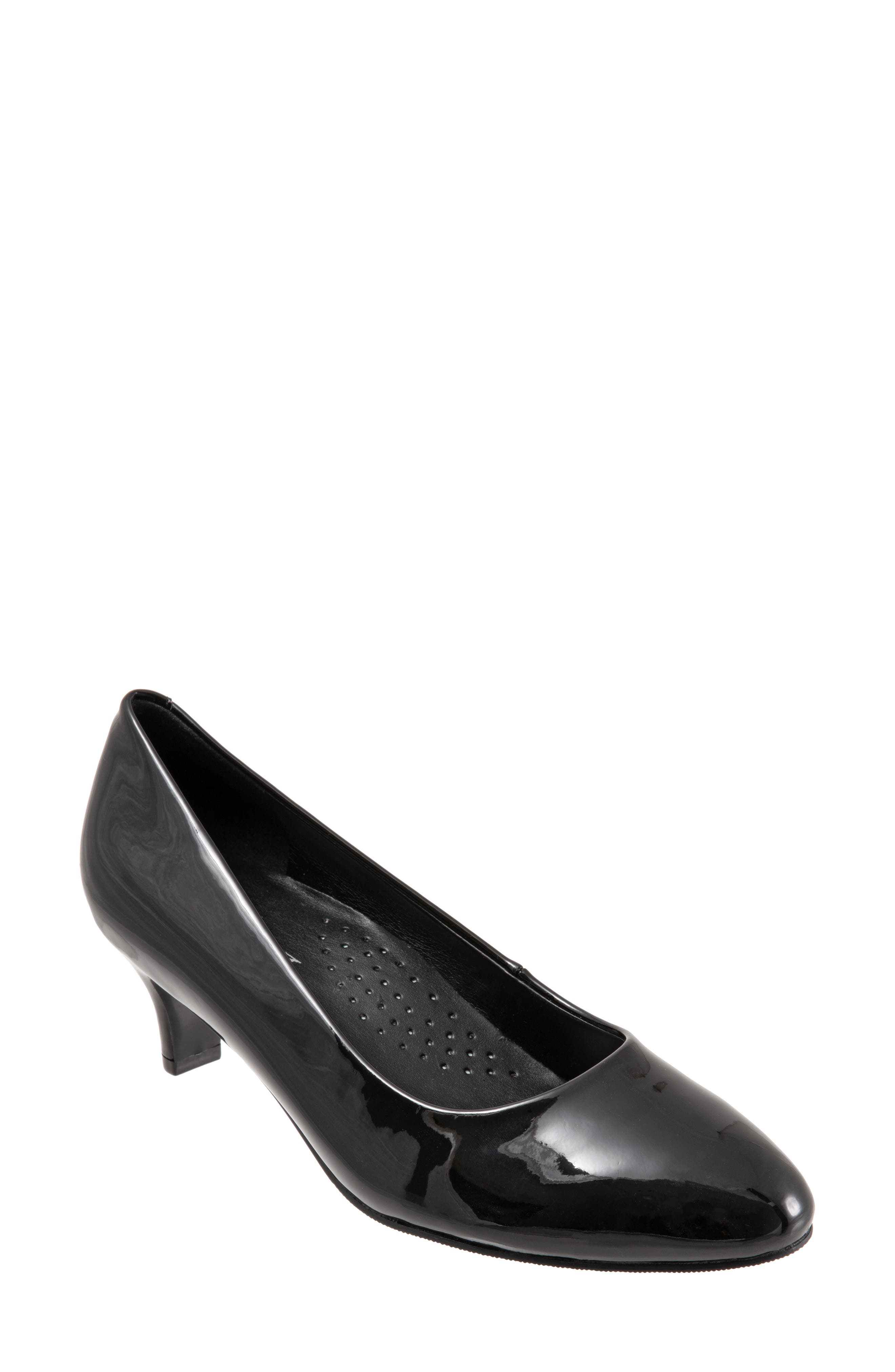 Fab Pump - Multiple Widths Available, Main, color, BLACK PATENT FAUX LEATHER