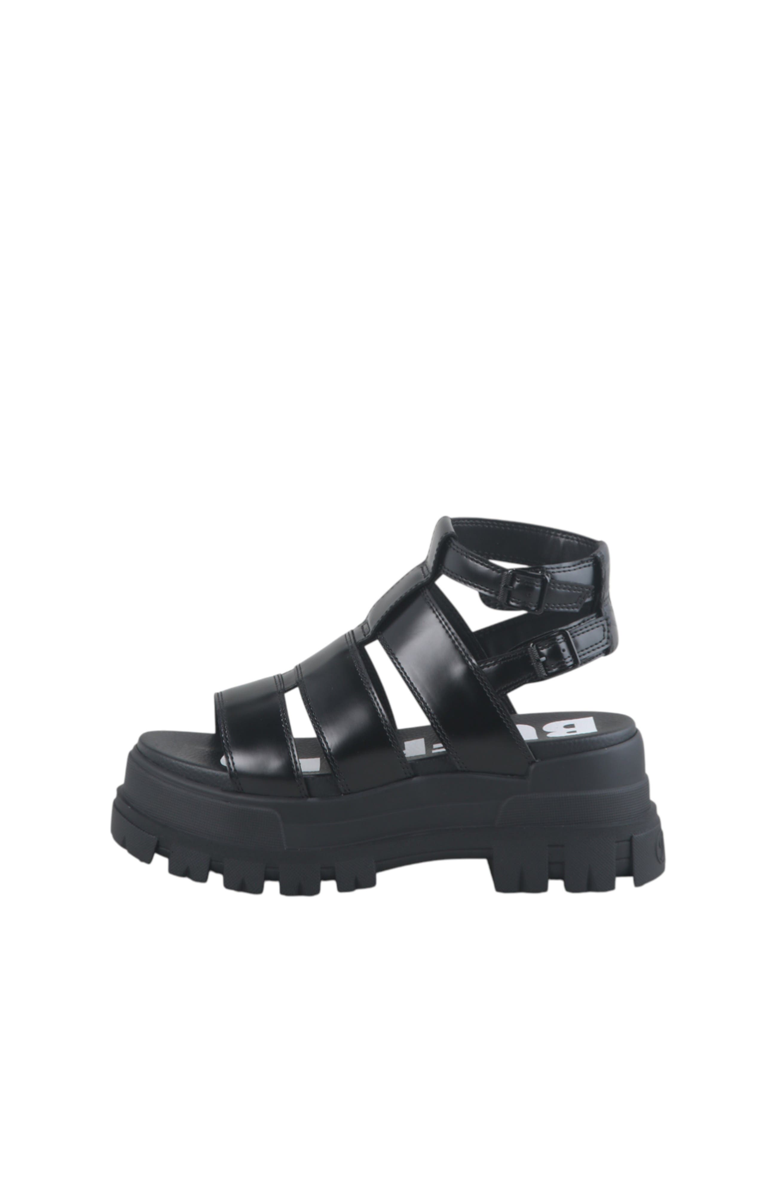 Buffalo Boots Aspha Gld Platform Sandal, Main, color, Black