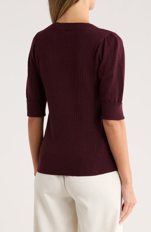 Dr2 By Daniel Rainn Pointelle Stitch Sweater In Brown