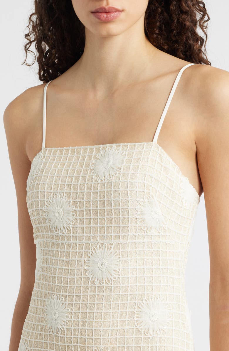 Vince Camuto Embroidered Sheath Dress, Alternate, color, Natural