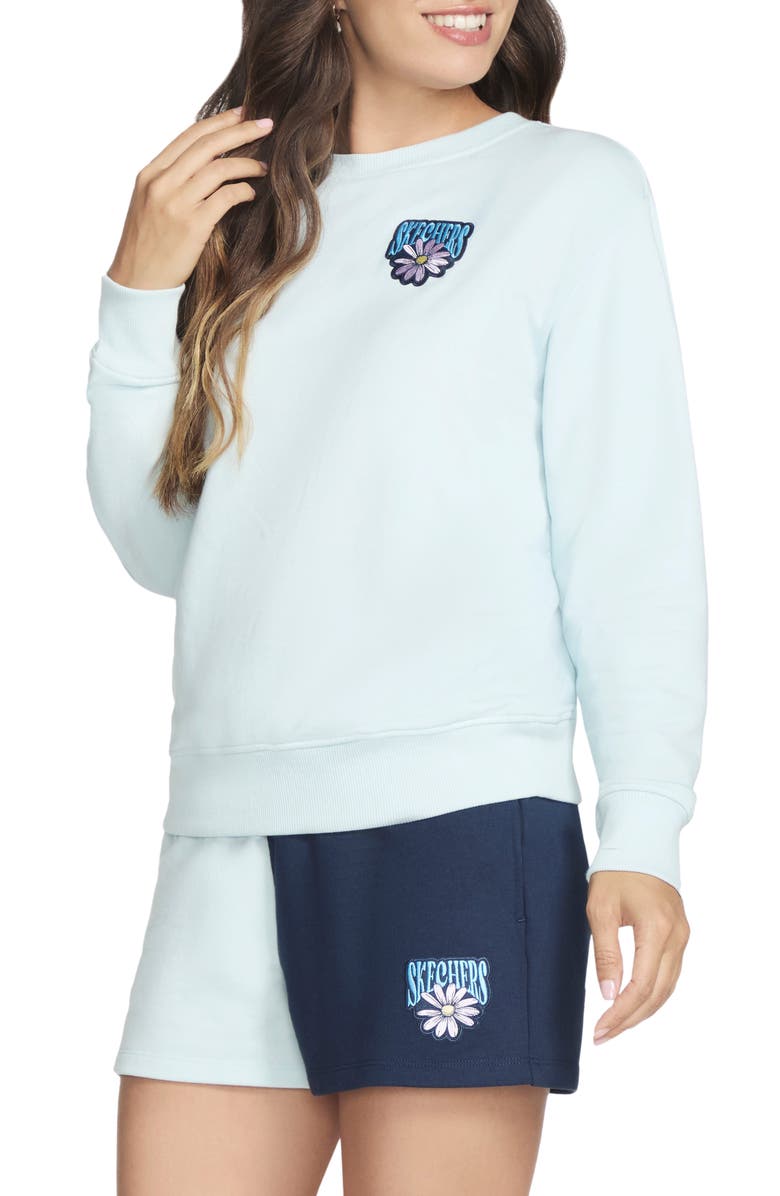 SKECHERS UNO Daisy Pullover Sweatshirt, Alternate, color, 