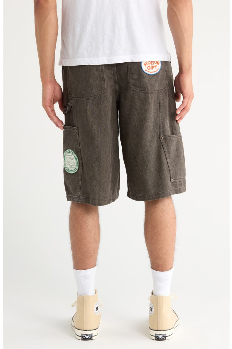Cotton Twill Carpenter Shorts, Alternate, color, BLACK