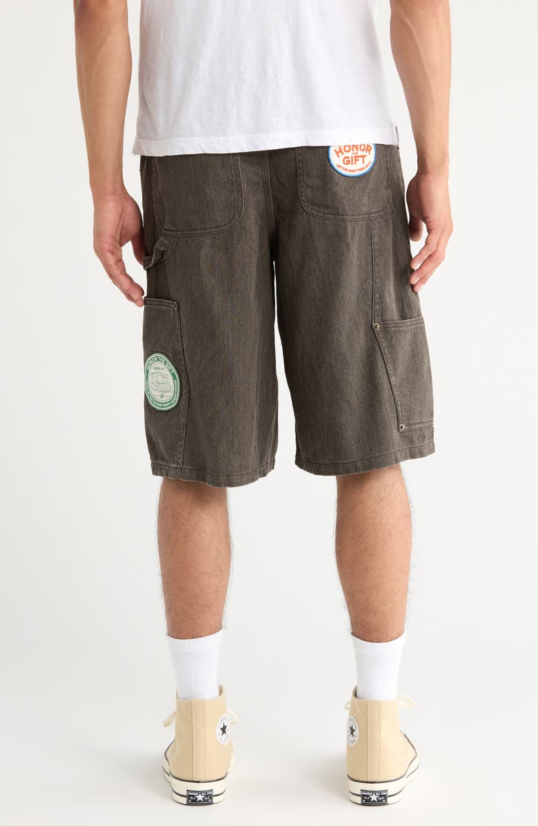 HONOR THE GIFT Cotton Twill Carpenter Shorts, Alternate, color, Black