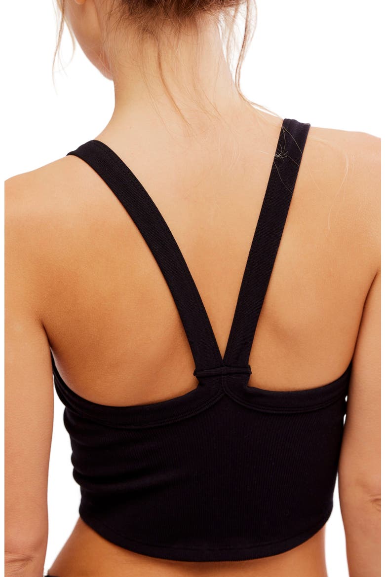 FP Movement All Clear Rib Crop Camisole, Alternate, color, BLACK