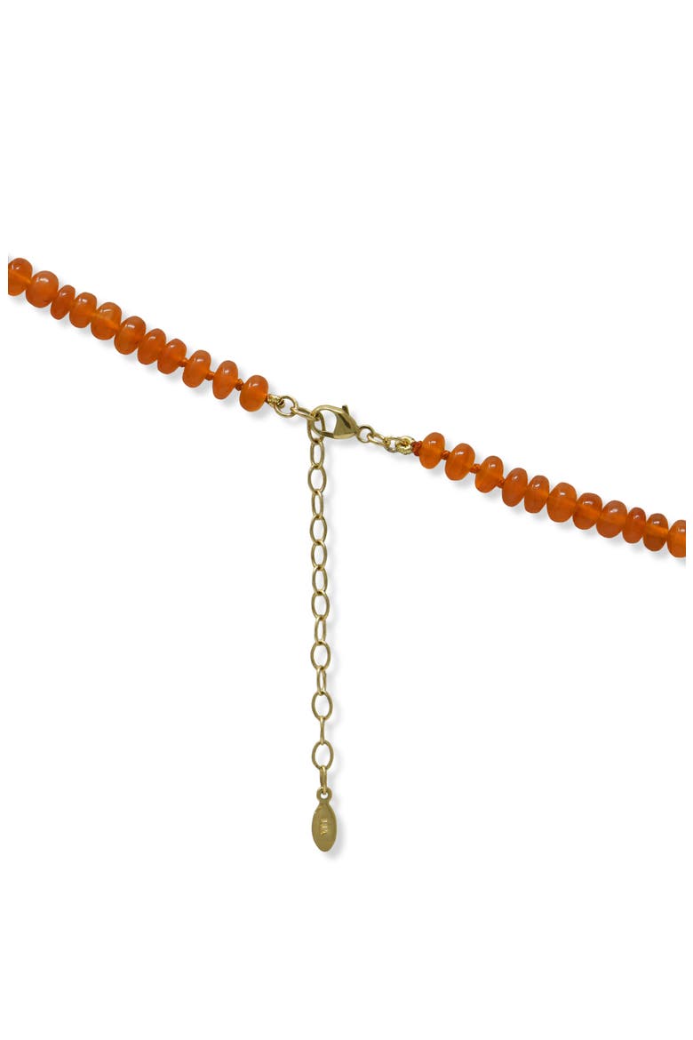 Boheme Smooth Carnelian Beaded Necklace, Alternate, color, CORNELIAN/ GOLD