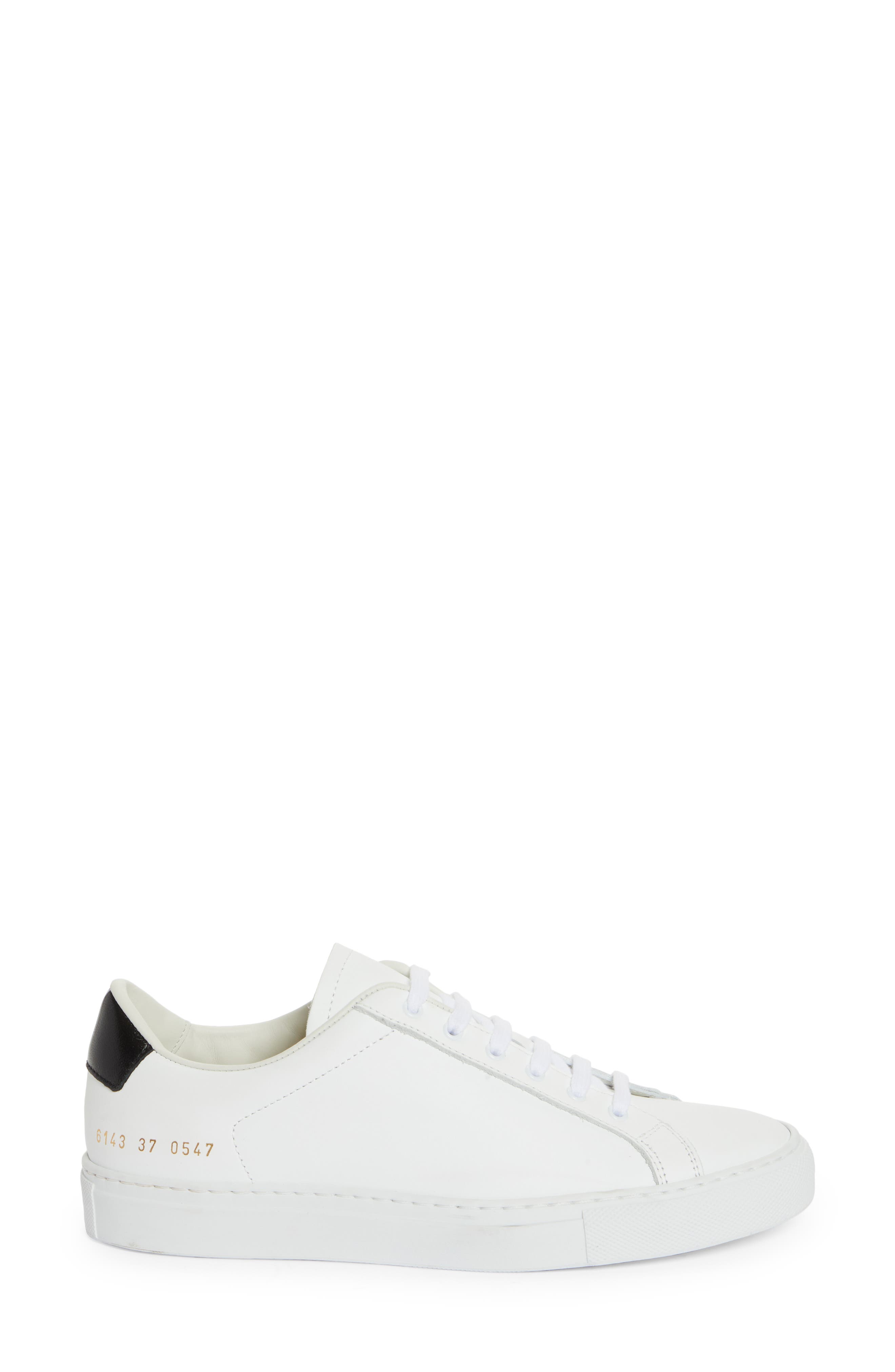 Common Projects Retro Classic Low Top Sneaker, Alternate, color, White/ Black