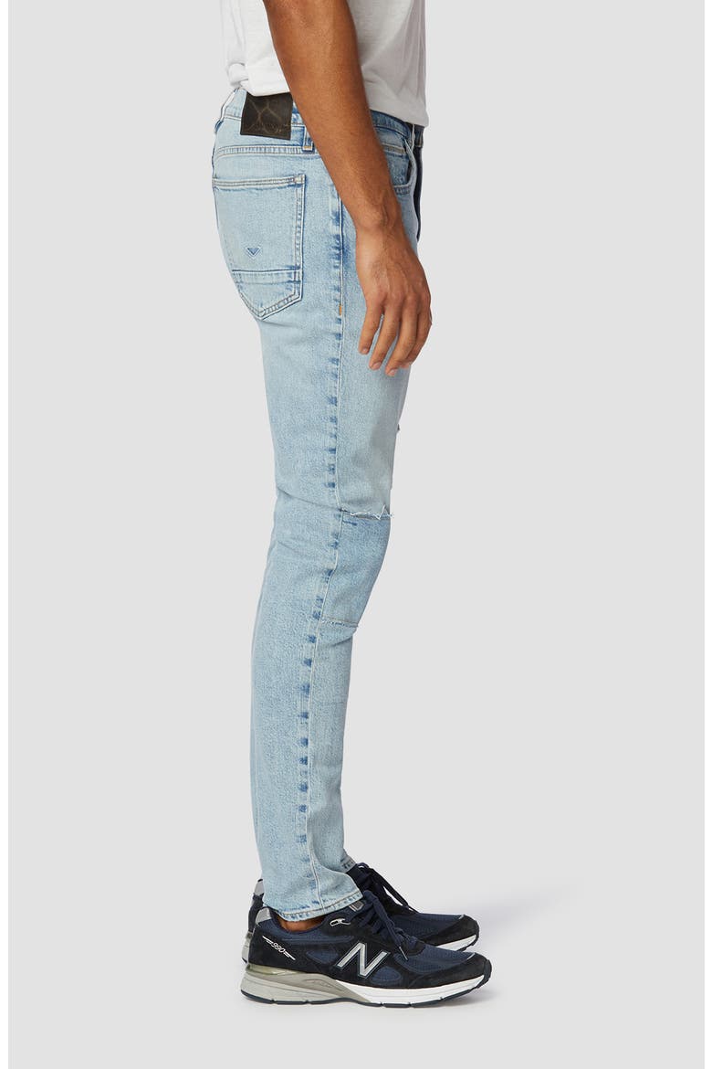 Zack Ripped Skinny Fit Jeans, Alternate, color, LIGHT COASTAL