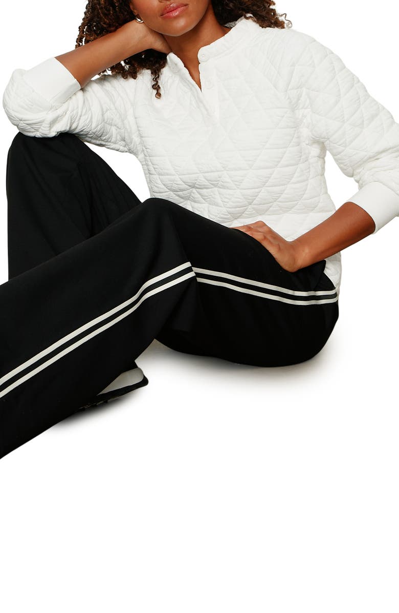 Sanctuary Quilted Sweatshirt, Alternate, color, Chalk White