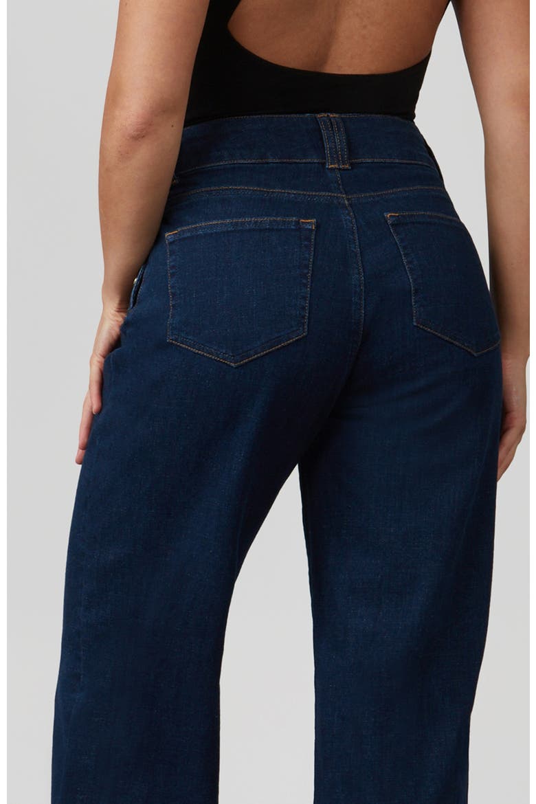 Colette High Rise Wide Leg Jeans, Alternate, color, Dark Rinse Blue