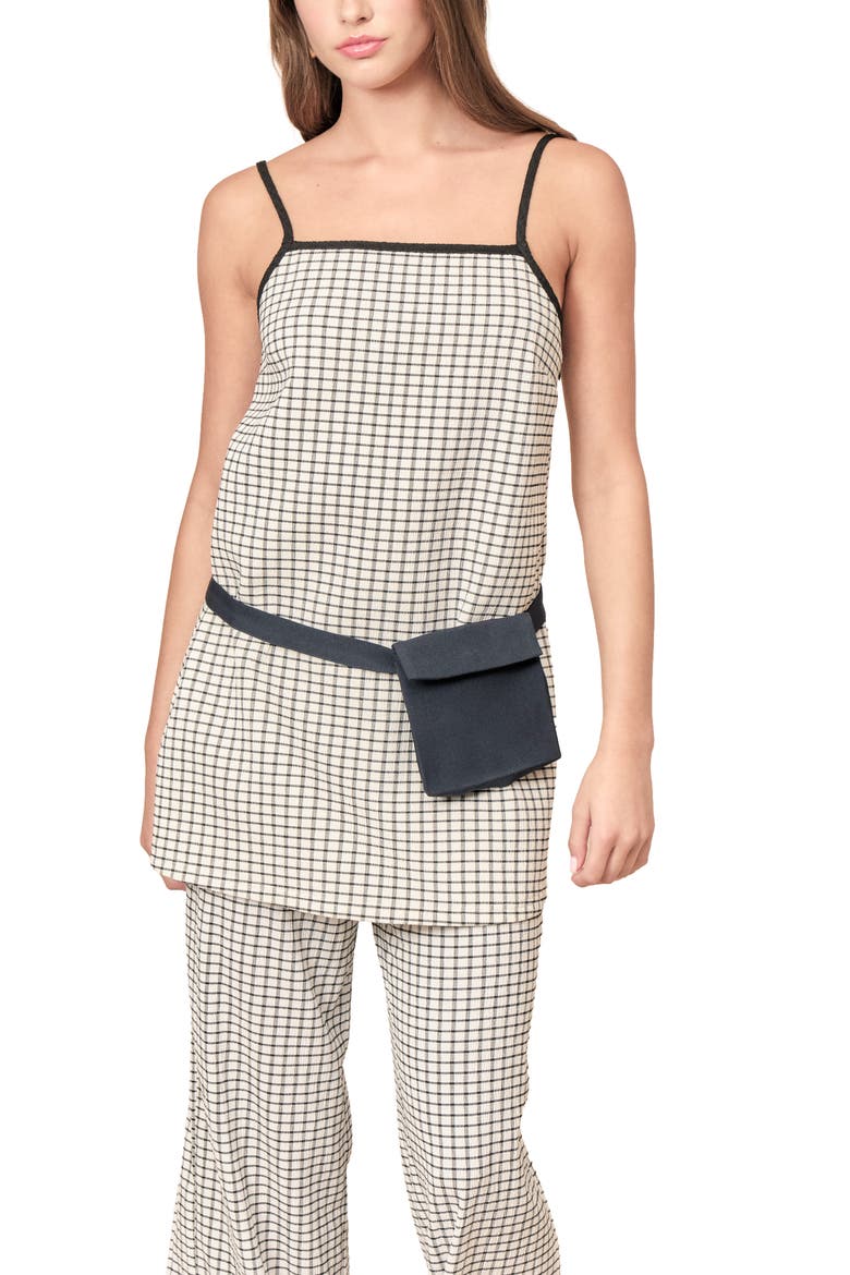 Anya Grid Top, Alternate, color, BLACK WHITE