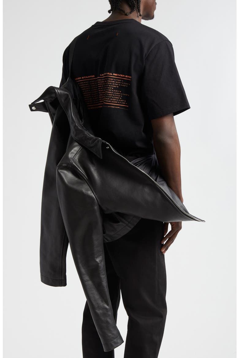 Ian Leather Jacket, Alternate, color, BLACK