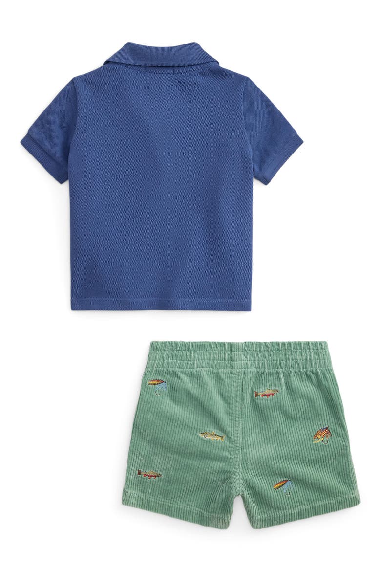 Cotton Mesh Two-Piece Shorts Set, Alternate, color, OLD ROYAL