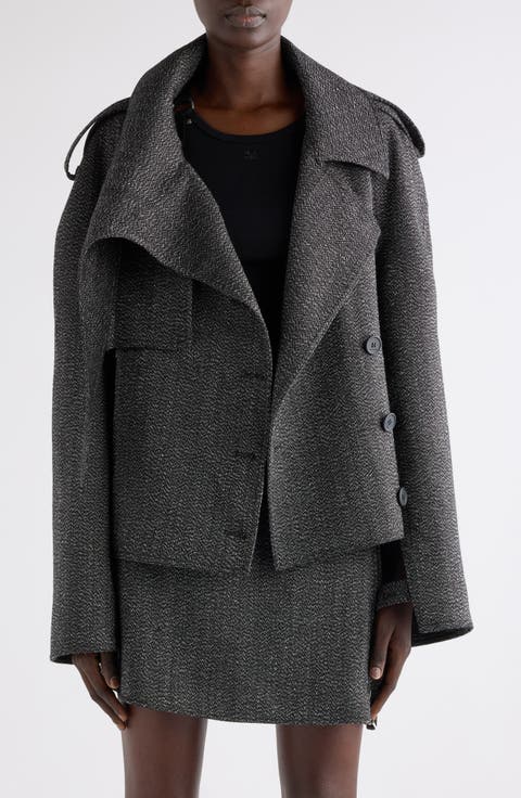 ジャケット COURREGES Women Outer 391639 423DBL133DE0009 GREY Courrèges Denim Jackets In Grey Cotton | italist
