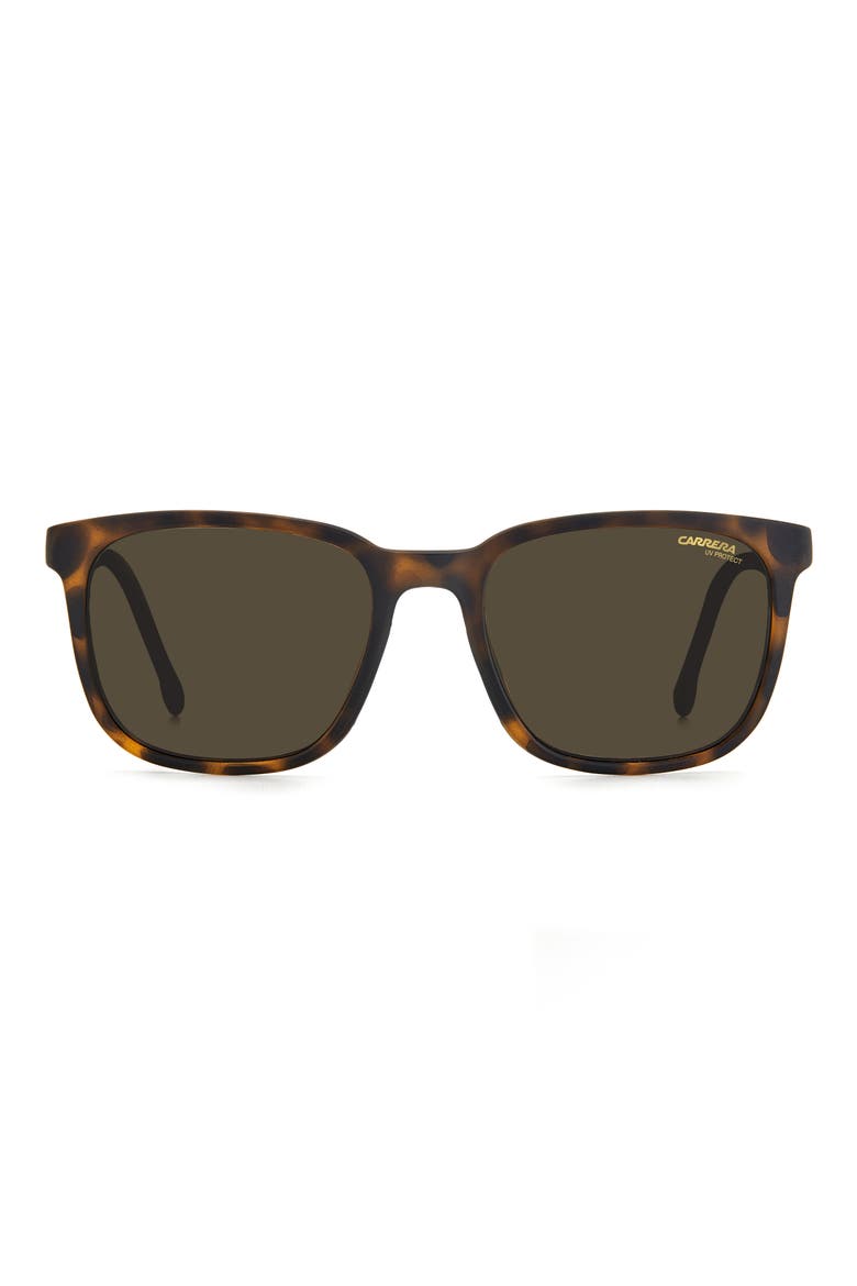 54mm Rectangular Sunglasses, Main, color, MATTE HAVANA / BROWN