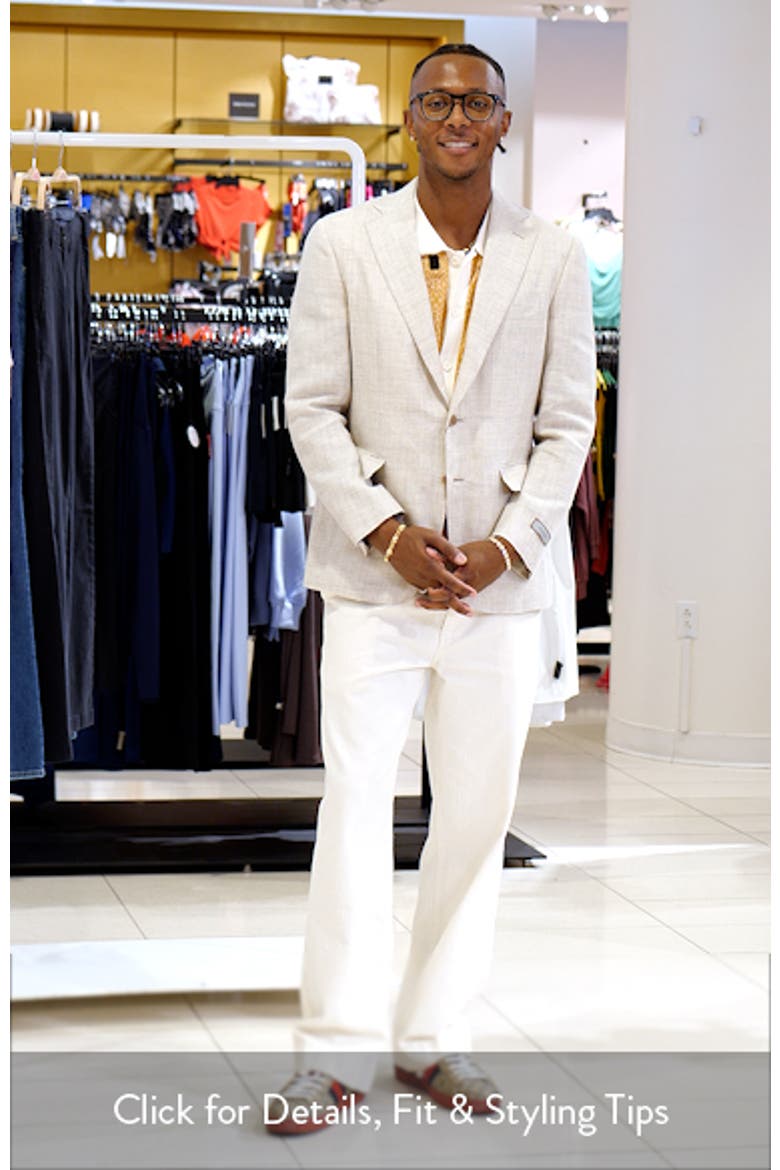 Capri Trim Fit Tan Linen & Wool Mélange Sport Coat video