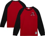 Mitchell & Ness Men's Mitchell & Ness Cardinal Arkansas Razorbacks Legendary Slub Raglan Long Sleeve T-Shirt
