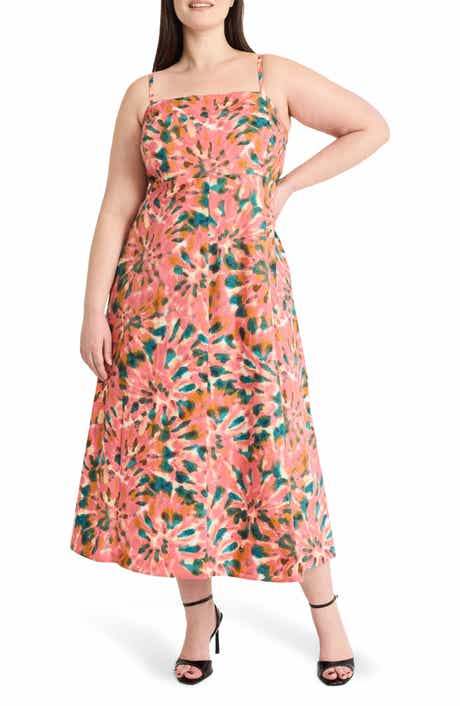 The Good Journey Floral Sleeveless Cotton Smocked Back Midi Dress